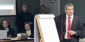 Cenas fortes: Durante júri de Jamilzinho, promotor mostra vídeo de ex-guarda espancando homem