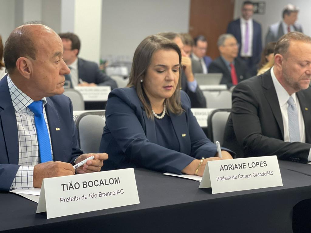 Em Brasília,  Adriane debate reforma tributária junto com a FNP