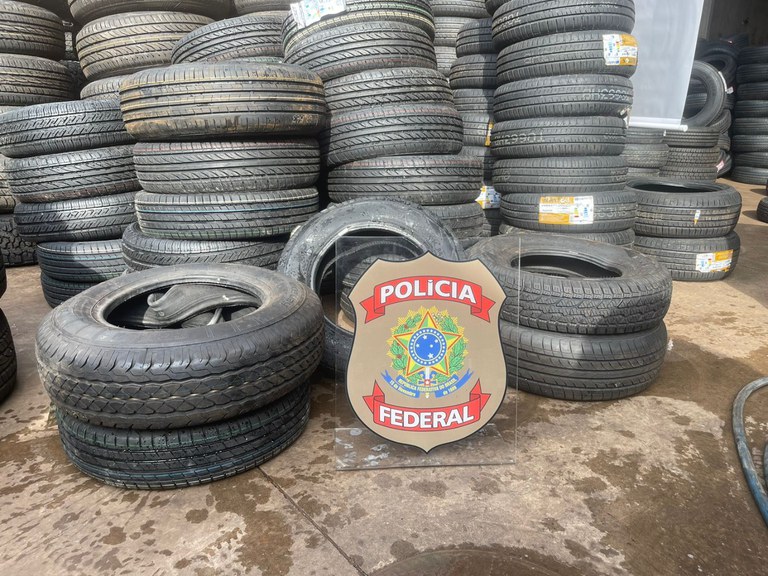 Polícia Federal combate a comercialização ilegal de pneus