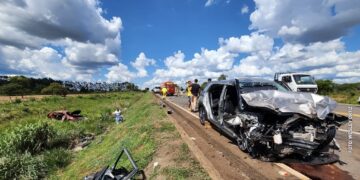 Vídeo: seis pessoas ficam feridas em grave acidente na BR-163 próximo a CG 