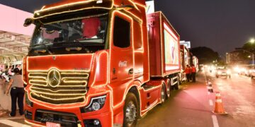 Caravana de Natal Coca-Cola faz parada na Cidade do Natal esta noite