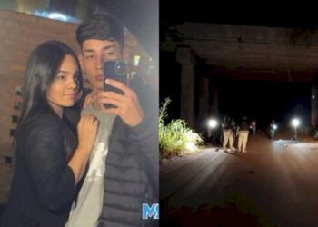 Vídeo: jovens m*rrem em acidente em MS; moto ficou pendurada em árvore 