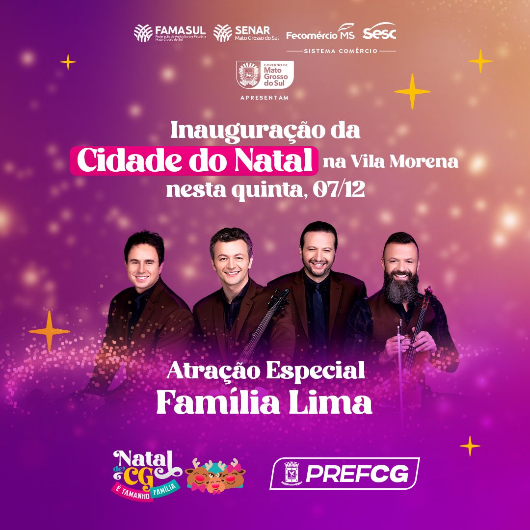Show da Família Lima abre hoje a programação da Cidade do Natal