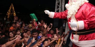 Com presença de Papai Noel e decoração festiva, Natal nos Bairros chega na Região do Imbirussu e encanta centenas de famílias