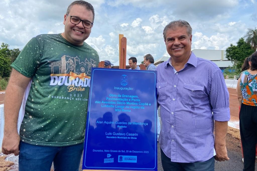 Prefeitura de Dourados entrega duplicação de avenidas e ponte da Vila Roma