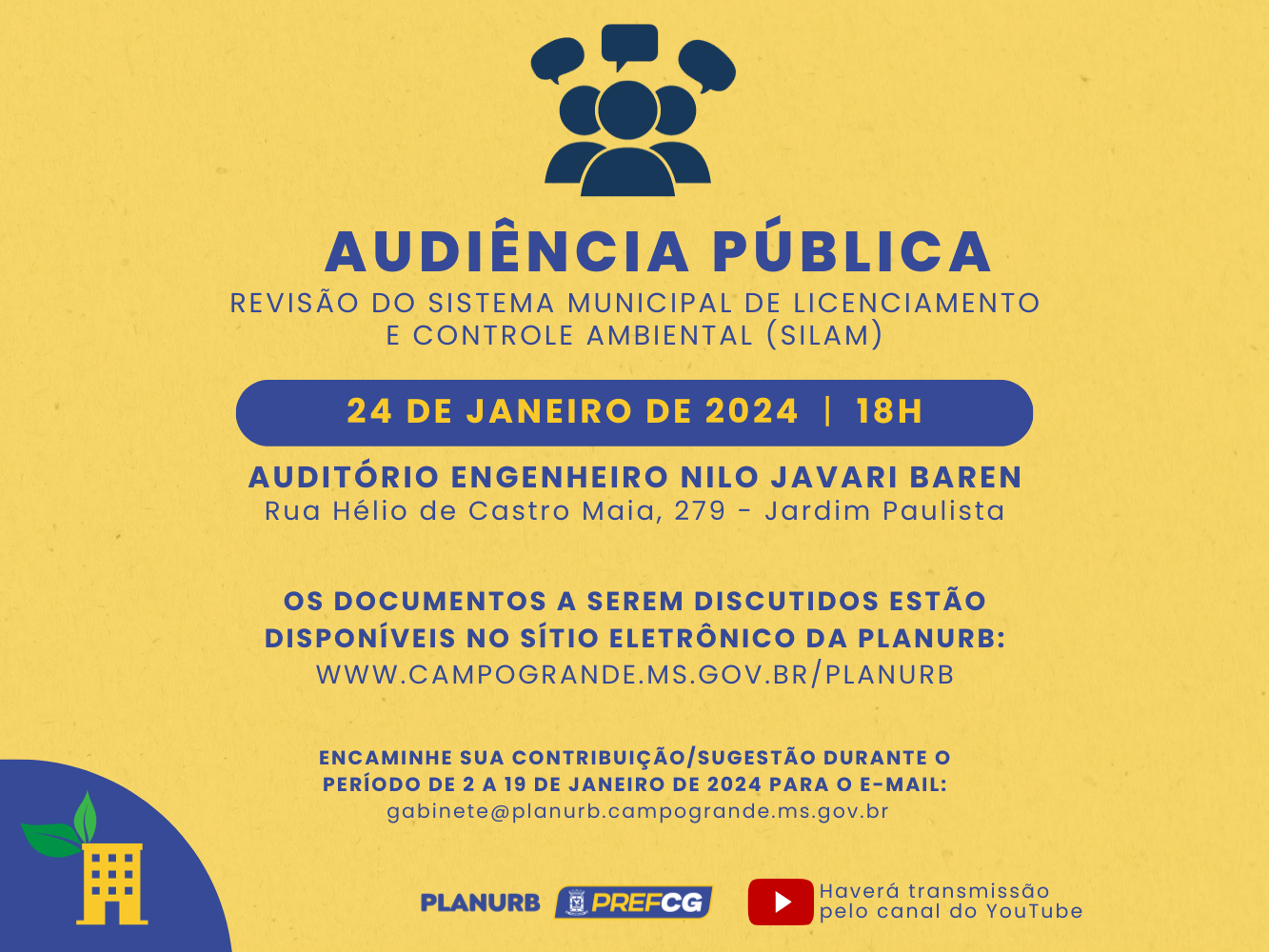 Sociedade civil poderá participar da atualização e revisão do Sistema Municipal de Licenciamento e Controle Ambiental (Silam)