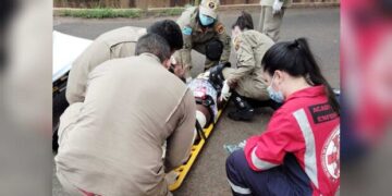 Mulher cai de 10 metros de ponte da Avenida Salgado Filho