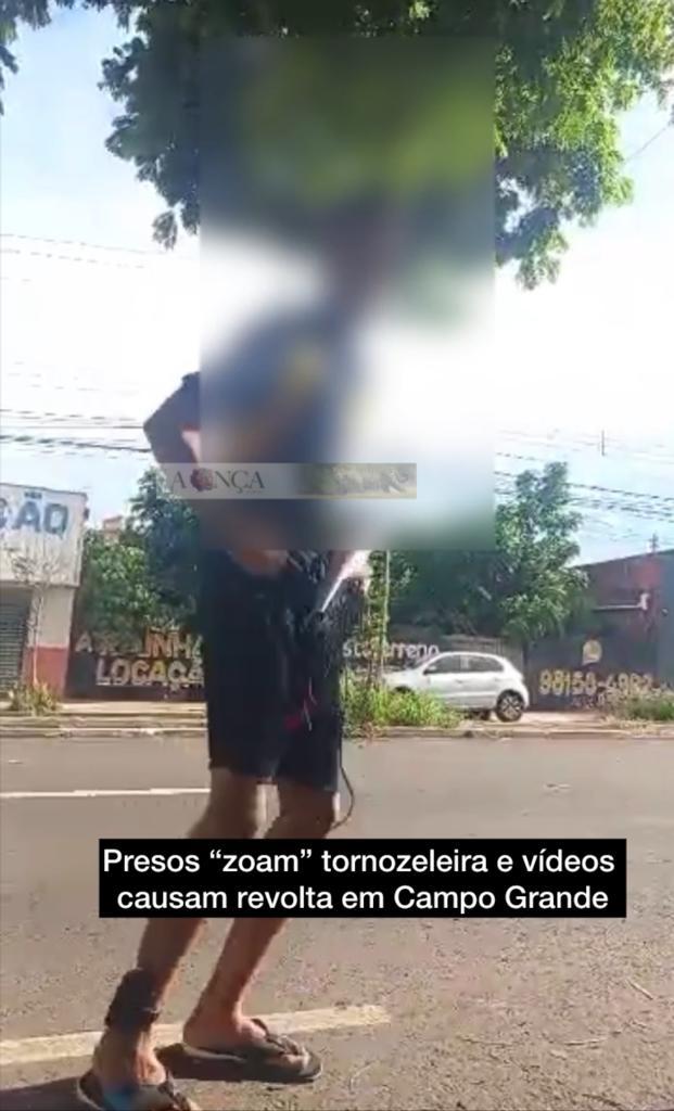 Vídeo: presos “zoam” tornozeleira eletrônica e vídeo causa revolta em Campo Grande