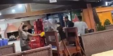 Garrafa, cadeira e até f4c4: briga transforma lanchonete em rinha em Dourados; veja vídeo