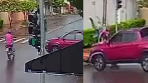 Vídeo: motociclista m*rre após ser atingido por motorista que “furou” sinal