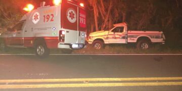 Jovem m*rre em capotamento de caminhonete na Estrada Parque na MS-450