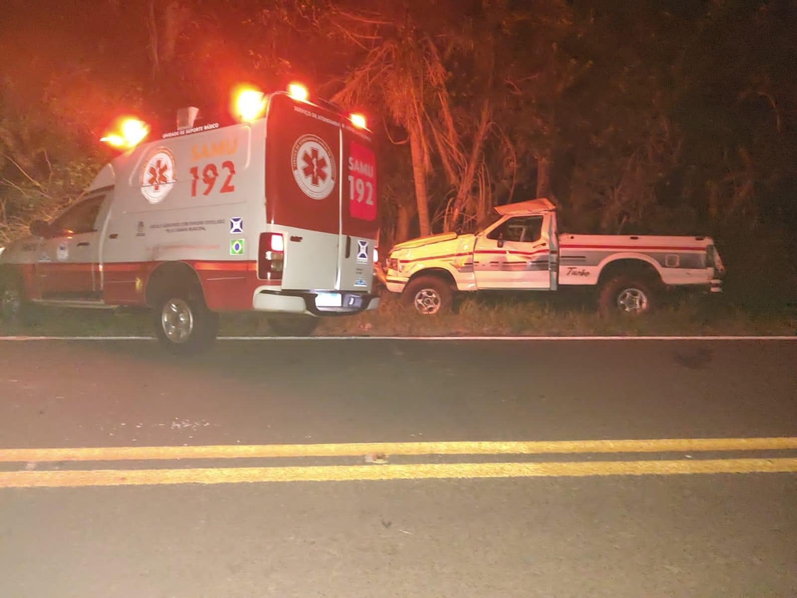 Jovem m*rre em capotamento de caminhonete na Estrada Parque na MS-450