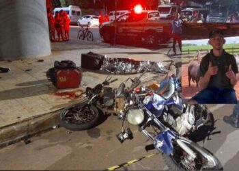 Vídeo: Entregador m*rre após  batida entre duas motos em Três Lagoas 