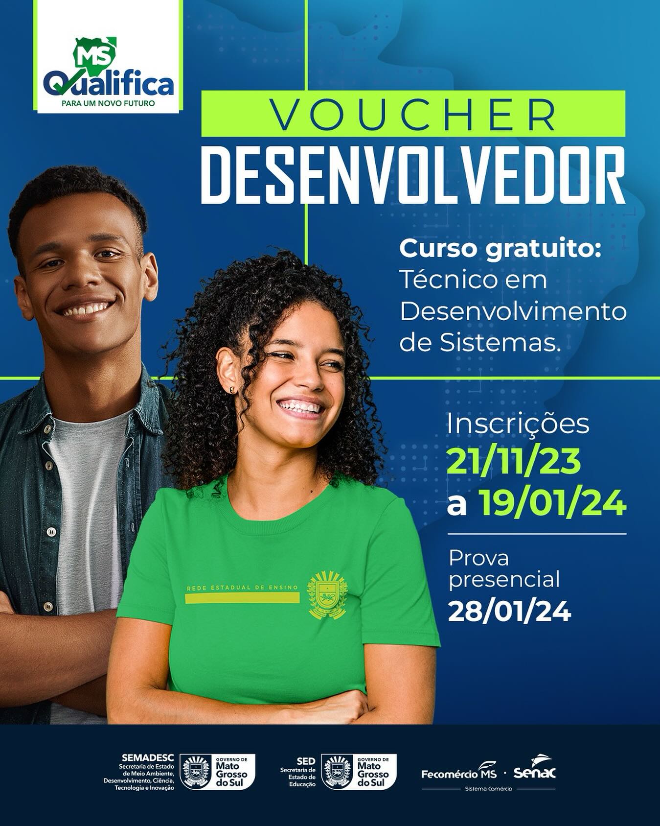 Inscrições para curso gratuito de TI seguem até dia 19; oportunidade para garantir profissão do futuro