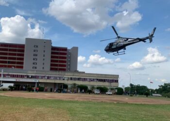 Com uso de helicóptero, HRMS e Sejusp auxiliam treinamento de hospital da Capital