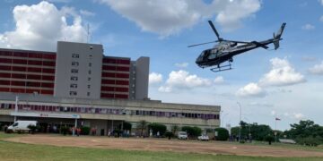 Com uso de helicóptero, HRMS e Sejusp auxiliam treinamento de hospital da Capital