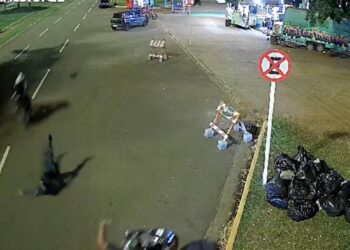 Vídeo: PM é atropelado na Afonso Pena em ação para conter tumulto em evento promovido por “influenciador” 