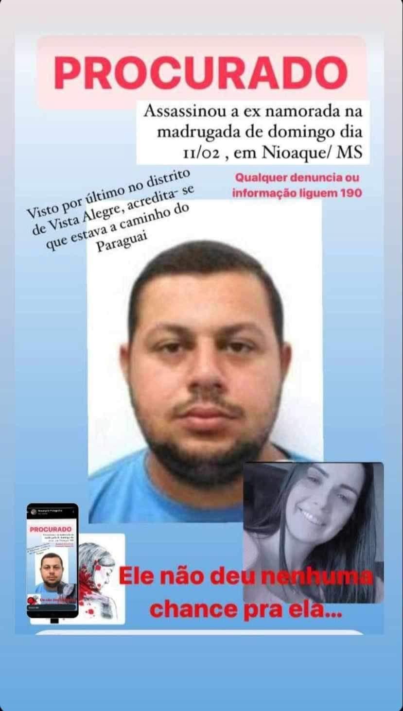 Suspeito de m*tar ex-namorada a tiros teria fugido para o PY