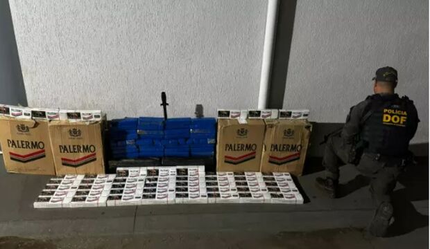 Homem é preso com carregamento de maconha e cigarro em Iguatemi