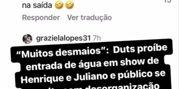 “Muitos desmaios”:  Duts proíbe entrada de água em show de Henrique e Juliano e público se revolta com desorganização 