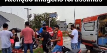 Vídeo: mulher bate moto em muro no Monte Castelo e socorrista lutam pela vida dela enquanto populares oram 