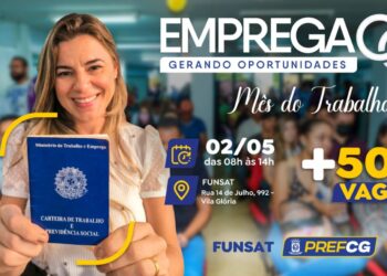 Em alusão ao Dia do Trabalhador, Emprega CG acontecerá dia 2 de maio