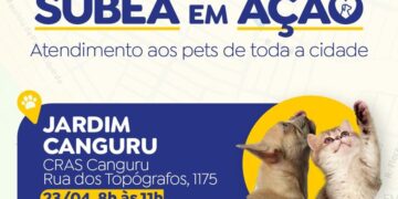 Ação Itinerante da Subea leva atendimento veterinário gratuito ao Jardim Canguru nesta terça-feira (23)
