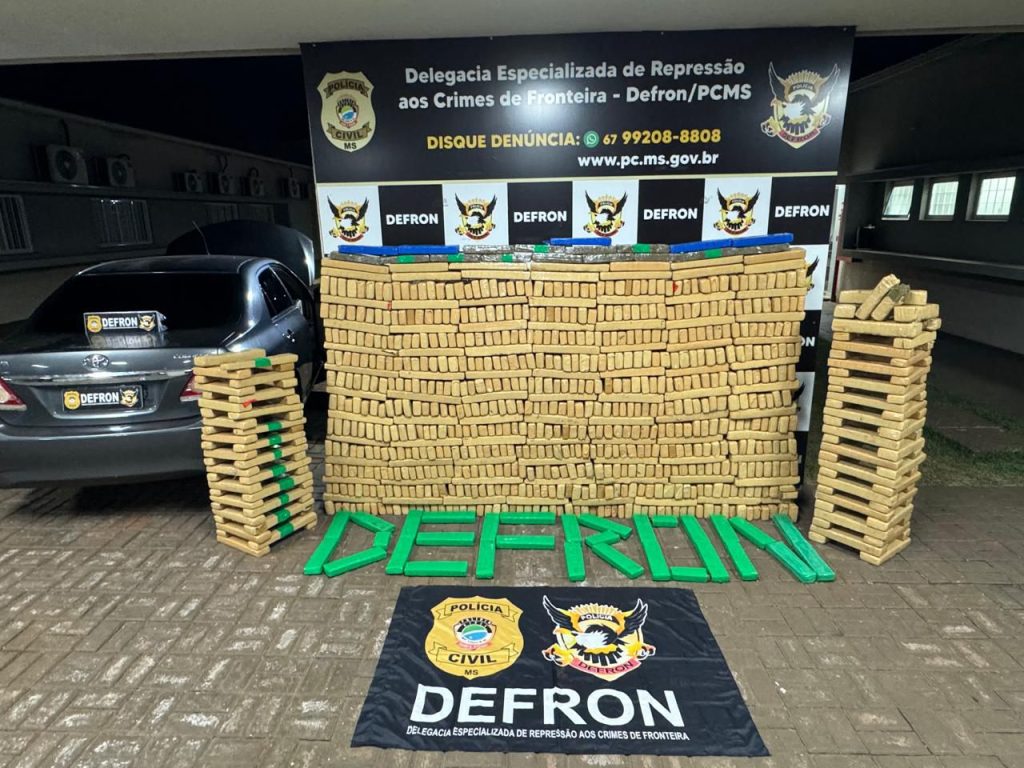 Durante operação “Protetor”, foram apreendidas quase 1 tonelada de maconha em Dourados