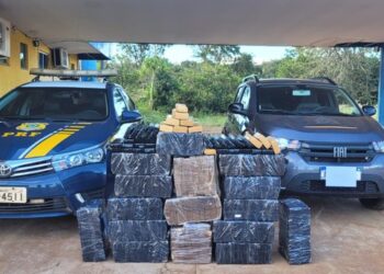 PRF prende homem com 379 kg de maconha em Água Clara
