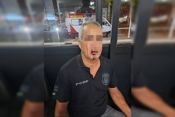 Homem entra em delegacia golpeia policial e faz ameaças