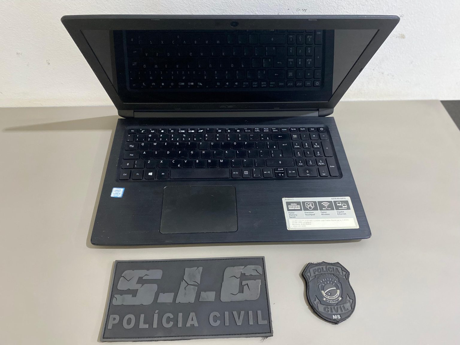 Polícia Civil recupera notebook furtado e prende autor em flagrante em menos de 24 horas em Amambaí