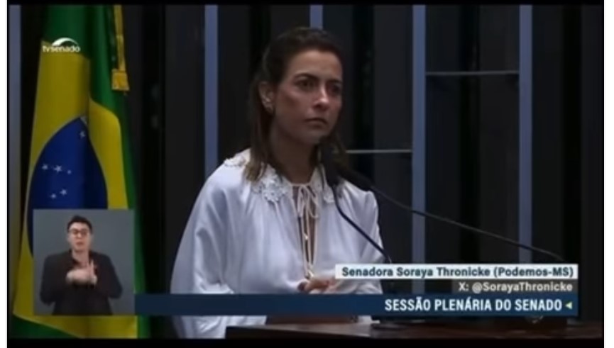 Vídeo: Soraya critica teatro no Senado e desafia autora de simulação de aborto a encenar estupro