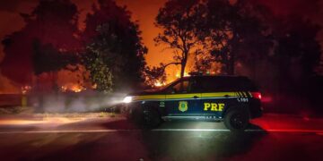 PRF monitora queimadas em áreas próximas a rodovias federais na região do Pantanal