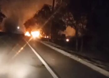 Acidente entre carreta e caminhão deixam dois feridos em Nova Alvorada do Sul