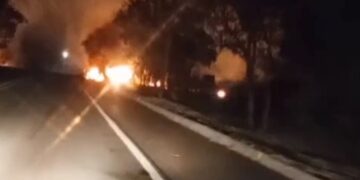 Acidente entre carreta e caminhão deixam dois feridos em Nova Alvorada do Sul