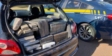 Mais de 600 Kg de maconha são apreendidos dentro de veículos em Naviraí