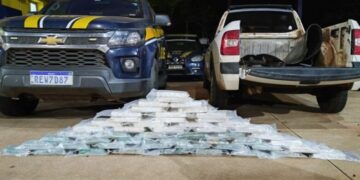 Polícia encontra mais de 50 kg de drogas dentro de Saveiro em Três Lagoas
