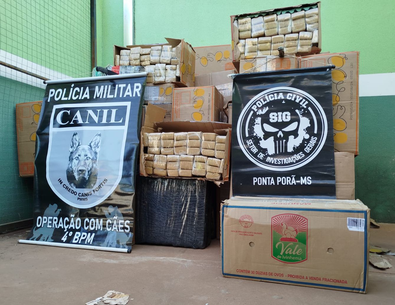 Quase duas toneladas de maconha são apreendidas em Ponta Porã