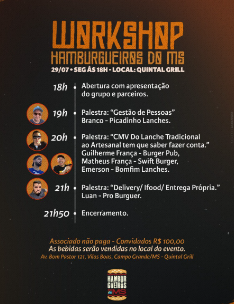 Hamburgeiros do MS tem seu primeiro Workshop com palestras especiais