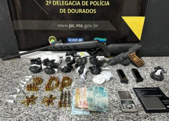 Polícia Civil prende em flagrante homem por tráfico de drogas e posse irregular de arma de fogo em Dourados