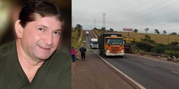 Moradores usam cartão de motorista morto em acidente na BR-262, perto Campo Grande