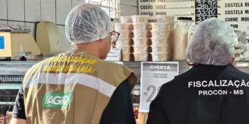 Controle do Procon com Iagro descarta mais de 618 quilos de carne em Campo Grande
