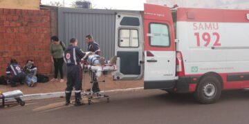 Três ficam feridos após acidente entre motos no Aero Rancho