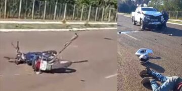 Colisão na Avenida Ernesto Geisel deixa motorista de aplicativo ferido