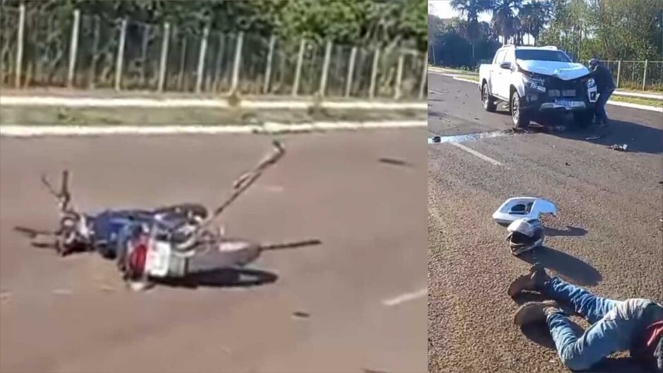 Colisão na Avenida Ernesto Geisel deixa motorista de aplicativo ferido