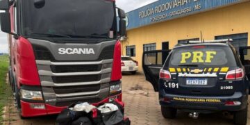 PRF apreende 77 kg de skunk e prende caminhoneiro sob efeito de drogas