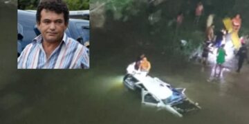 Vídeo: advogado cai com carro em ponte e população tenta salva-lo; vítima não resistiu 