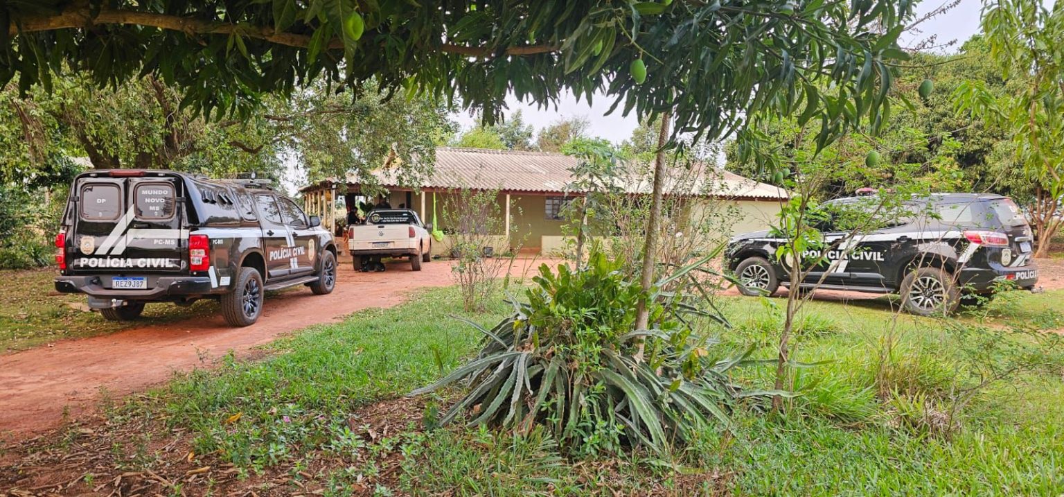 Polícias de Japorã e Mundo Novo realizam operação em assentamentos em investigação de homicídio e disparo de arma