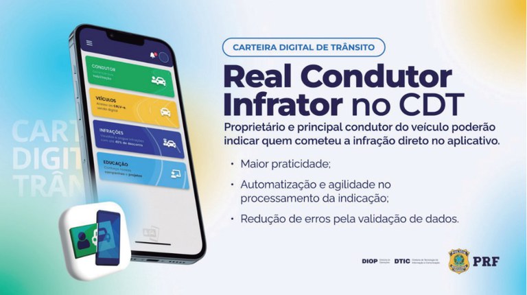 PRF lança serviço digital para identificação de condutores infratores