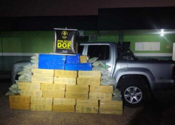 Caminhonete carregada com mais de 800 kg de entorpecente é apreendida na MS-295